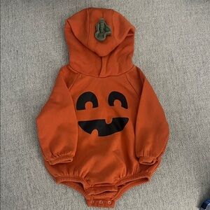 Old Navy Orange Pumpkin Baby Onesie